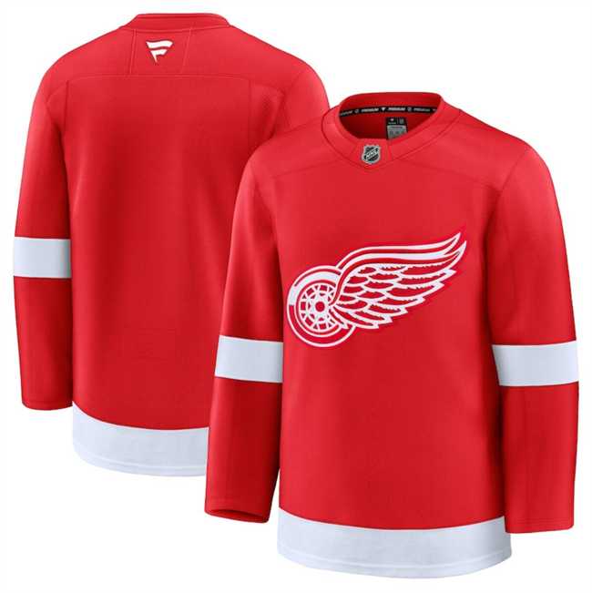 Mens Detroit Red Wings Custom Red 2024-25 Home Stitched Hockey Jersey